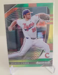 Panini Prizm Draft Picks Spencer Strider 2020 verde amarillo Hyper #PDP126 Braves - Imagen 1 de 2