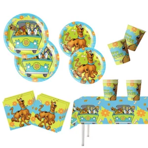 Scooby Birthday Decor Party Supplies Set Plates Cups Tablecloth Napkins - Picture 1 of 7