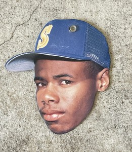 1990's Topps Heads Up #5  Ken Griffey Jr. of the Seattle Mariners Baseball Card