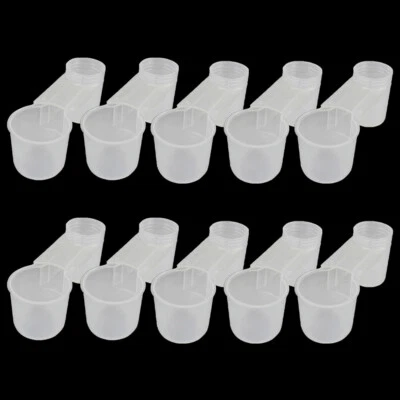 10pcs Pet Bird Feeder Drinker Cup Water Bottle Chicken Poultry Dove Pigeon Quail - Image 1 of 4