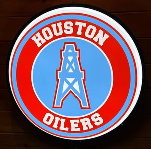Houston Oilers 18" Backlit LED Lighted Sign - Picture 1 of 10