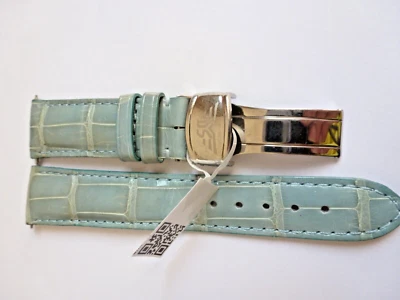 NOVO FECHO DE IMPLANTAÇÃO DUBEY & SCHALDENBRAND + pulseira de couro turquesa 19MM 16mm - Imagem 1 de 4