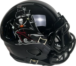 Tampa Bay Buccaneers Black Chrome Edition Mini Helmet with visor - Picture 1 of 7
