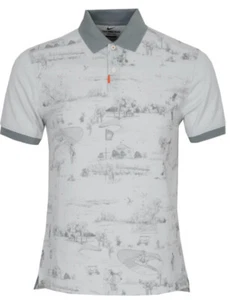 NIKE GOLF THE OPEN ST ANDREWS PRINT MEN DRI FIT SLIM POLO SHIRT TOP M DN2366-025 - Picture 1 of 7
