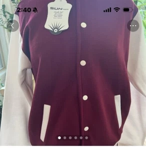 Versity Suit Sun Tees Size M Burgundy Color With White - Picture 1 of 8