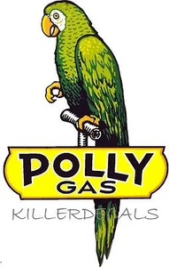 (POLLY-1) 12" POLLY CALCOMANÍA GASOLINA GAS Y ACEITE PARA GAS BOMBA, PEGATINA DE SEÑALIZACIÓN - Imagen 1 de 1