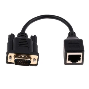 Extendeur Mâle VGA 15 Broches Vers Adaptateur Ethernet De Convertisseur De - Afbeelding 1 van 6