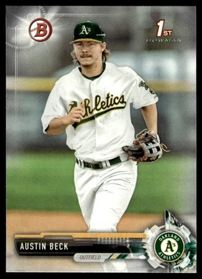 2017 Bowman Draft Austin Beck Oakland Athletics #BD-60 - Image 1 of 2