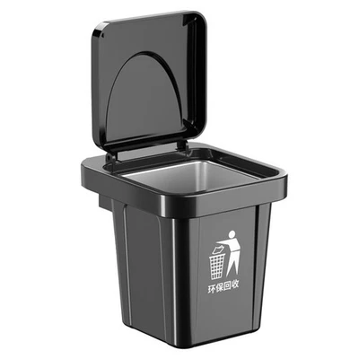 Wandaschenbecher Aus Edelstahl mit Deckel, Mülleimer-Form, für Badezimmer, 5164 - Bild 1 von 4