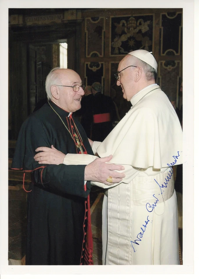 Original signiertes Foto Walter Cardinal Brandmüller - Kardinal Papst Franziskus - Bild 1 von 1