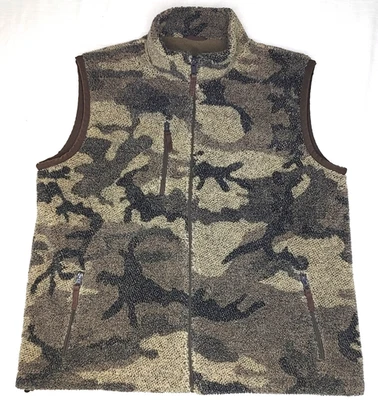 CABELA'S BERBER FLEECE HUNTING VEST, MEN'S XL REG., OUTFITTER BROWN CAMO - Image 1 of 4