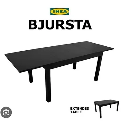 IKEA Bjursta Esstisch Ausziehtisch,Dunkelbraun mit 6 Stühlen (Ekedalen) 180 € VB - Bild 1 von 4