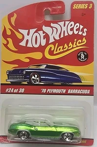 Hot Wheels - 70 Plymouth Barracuda from Classics series 3 - green NIP MOC - Picture 1 of 5