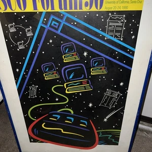 santa cruz operation 90 Vintage Poster Technik Marketing Kunst Weltraum Computer - Bild 1 von 4