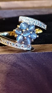 Ring 9 Karat 375 Gold Mondstein & Diamant. Größe O. Faszinierend!! - Bild 1 von 9