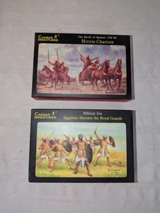 2 juegos de miniaturas y carros hititas Caesar Miniatures 1/72 Egyptian Sherden - Imagen 1 de 5