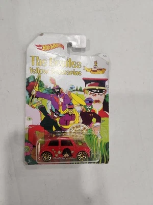 Hot Wheels The Beatles Yellow Submarine 2017 4/6 Morris Mini rojo con oro 10 radios Foto 1 de 3