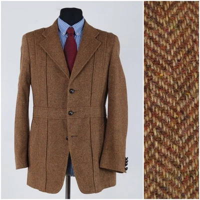 Chaqueta de tweed Norfolk para hombre 40R Reino Unido AVGVSTVS abrigo deportivo de lana espiga blazer Foto 1 de 4