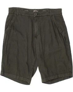 DACK'S Mens Regular Fit Chino Shorts IT 52 2XL W32 Khaki Linen AV09 - Picture 1 of 3