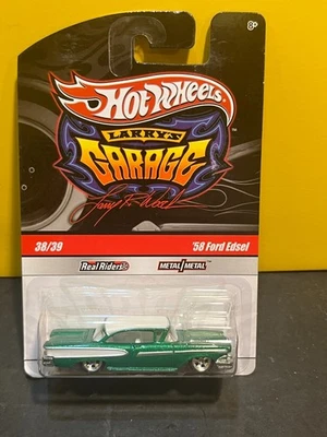 1/64 HOT WHEELS LARRY'S GARAGE REAL RIDERS 38/39 1958 FORD EDSEL GREEN CHASE CAR - Image 1 of 2