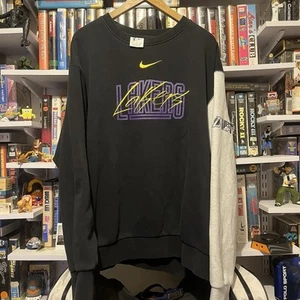 Nike Centre Swoosh Lakers Court Side NBA Sweatshirt Pullover Jumper Size XXL - Picture 1 of 4