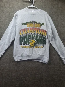 Vintage Green Bay Packers Crewneck L Gray Super Bowl XXXI NFL NWT - Picture 1 of 11
