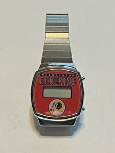 Vintage Washington Redskins Digital LCD Watch NFL Football Logo Stainless Band - Bild 1 von 5