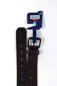 Cintura uomo Denizen Levi's marrone vera pelle - fibbia a rullo media 34-36 NUOVA - Foto 1 di 5