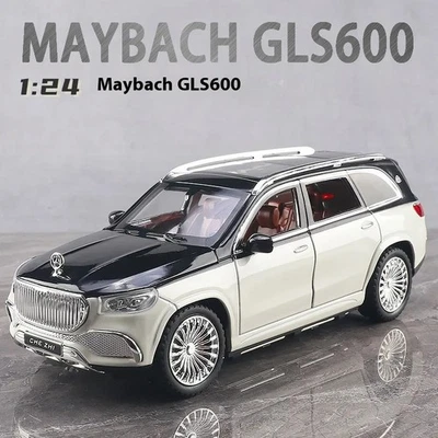 1:24 Mercedes Maybach GLS600 Diecast SUV Toy Alloy Model Car Light Pull Back Fun - Image 1 of 4