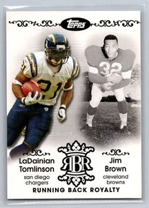 Topps Football Royalty 2007 Tomlinson/Jim Brown RBR-TB - Imagen 1 de 2