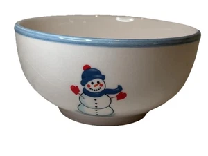 Holiday Market Holiday Friends Snowman Bowl  mw & dw safe Christmas Decor - Picture 1 of 5