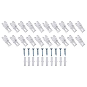 Clear Plastic Hooks for Easy Attachment of Curtains Blinds and Shades 20pcs - Photo 1/12