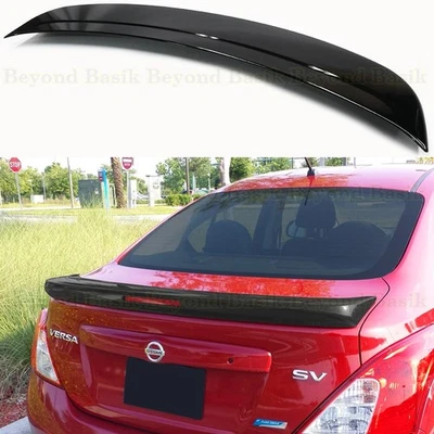 For Nissan Versa 2012-17 2018 2019 Sedan Factory Style Spoiler W/L GLOSS BLACK - Image 1 of 4