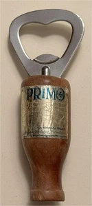Apribottiglie a forma di bottiglia in legno Hawaii birra Primo Honolulu anni 60 L-5-1 - Foto 1 di 2