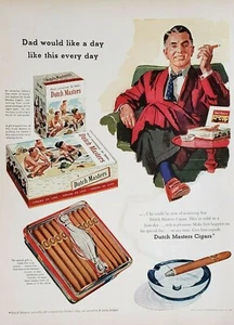 Vintage 1956 1957 Dutch Masters Cigar Print Ads Ephemera Wall Art Decor - Picture 1 of 2