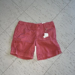 American Eagle Outfitters Midi Denim Short Women's Size 4 Coral Orange NWT - Picture 1 of 6