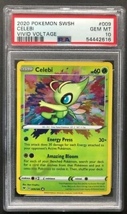 Pokémon SWSH Celebi PSA 2020 10 gemas como nuevo voltaje vívido #009/185 espada y escudo 9 - Imagen 1 de 3