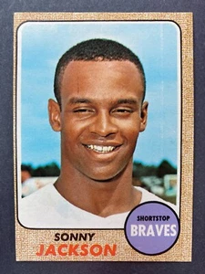 1968 Topps #187 Sonny Jackson (Atlanta Braves) (B) - Picture 1 of 2