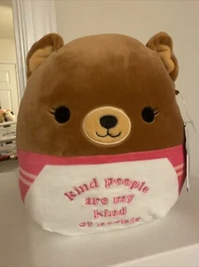 Squishmallows 8" Hilary Hillary Brown Bear Kindness Squad - Picture 1 of 8