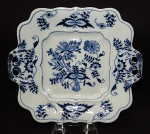 Bandeja cuadrada vintage azul Danubio plato galletas Japón 10" x 8,75" - Imagen 1 de 6