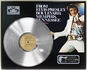 Elvis Presley - From Elvis Presley Boulevard Silver LP Record Plaque Display - Picture 1 of 3