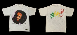 Vintage 90er Rootz Bob Marley Jamaika Reggae Rasta doppelseitiges TShirt hergestellt in den USA Large - Bild 1 von 9