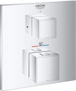 GROHE 24158000 Grohtherm Cubo Doble Función 2 Manijas Termostático Starlight Cromo - Imagen 1 de 6