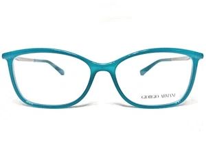 NEW Giorgio Armani AR7093 5447 Womens Aqua Rectangle Eyeglasses Frames 53/15~140 - Picture 1 of 6