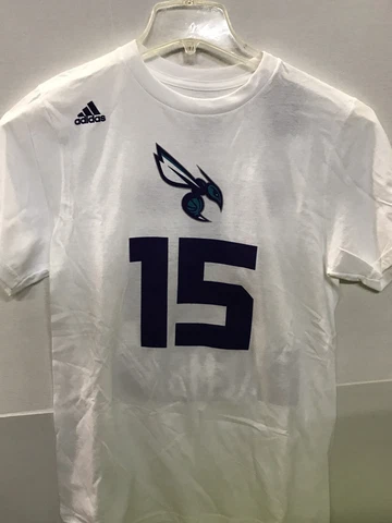 Charlotte Hornets Kemba Walker NBA  #15 Adidas White N&N To-Go T-Shirt, X-Large Cover