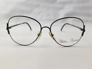 VINTAGE PALOMA PICASSO 3710 90 BLK OPTICAL FRAME w RED STONE EYESIZE 56 AUSTRIA  - Picture 1 of 10