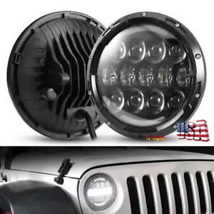 Faro LED redondo 130W 7" señal de giro Hi/Lo Halo para Jeep Wrangler JK LJ TJ CJ - Imagen 1 de 12