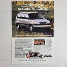 Mazda MPV 1988 Car Print Ad Vintage 80s Paper Advertisement 10 by 6.75 inch