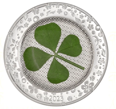 2023 Palau Four-Leaf Clover Ounce of Luck 1oz Silver Proof Coin Cover