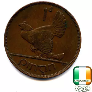 An IRISH 1928 PENNY 1d coin, 97 Years Old! - Picture 1 of 2
